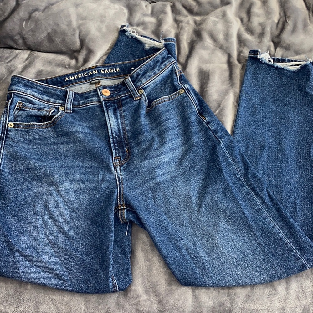 Ripped mom jeans